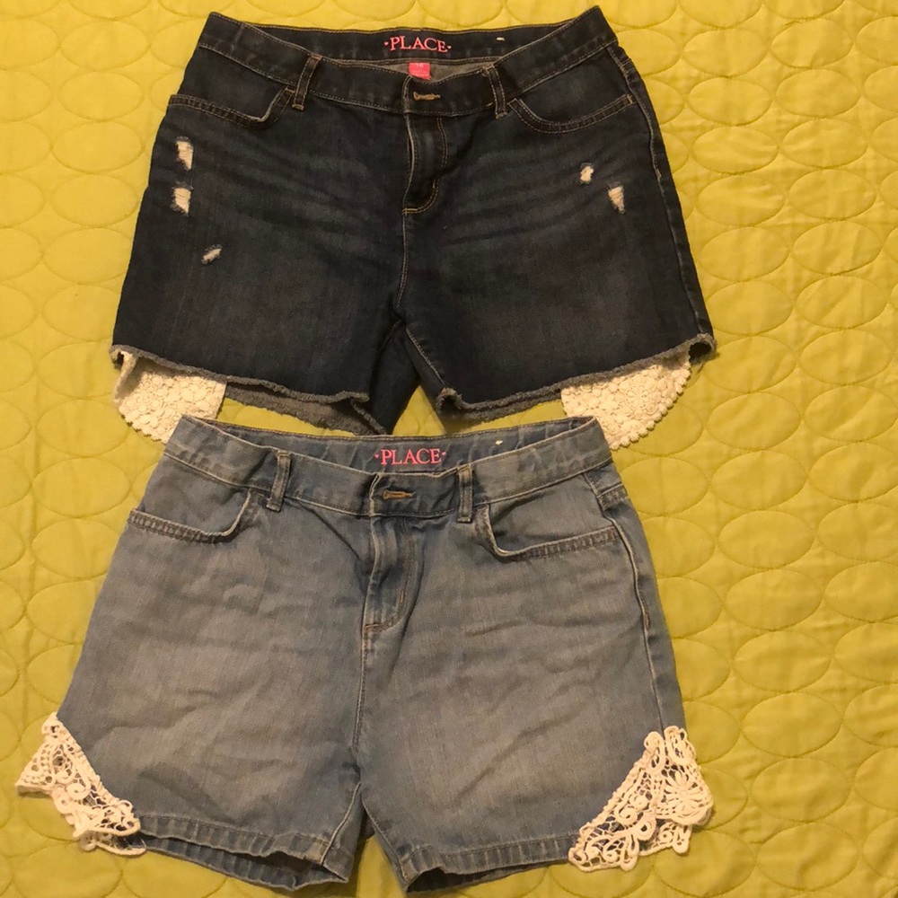 Two pairs of girls children’s place shorts